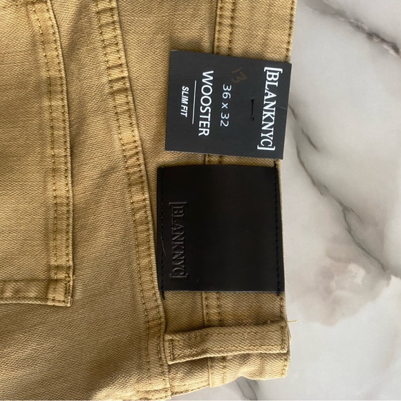 Blank NYC Mens Wooster Jeans- Khaki/Brown Color - Picture 2 of 5